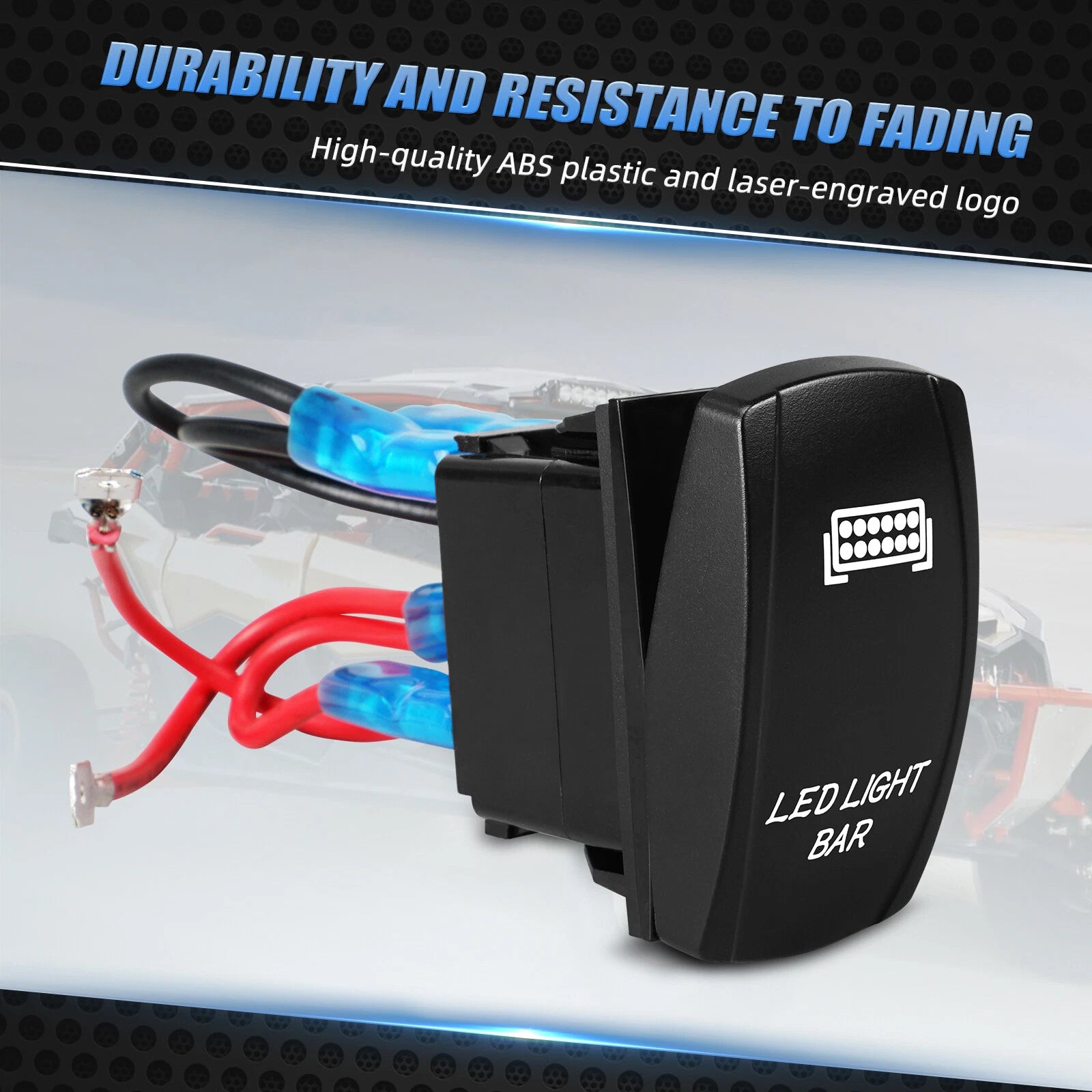 LED Light Bar Control Rocker Toggle Switch for UTV ATV Truck Boat
