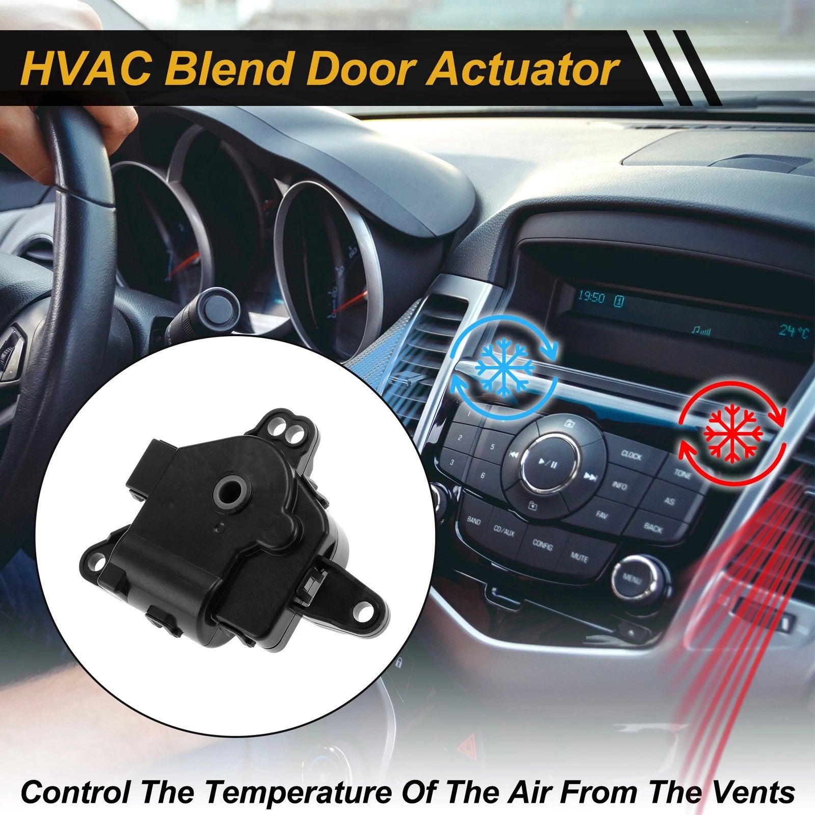 HVAC Heater Blend Door Actuator Replacement for Hyundai Elantra (2011–2016)