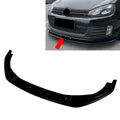 Glossy Black Front Bumper Lip Splitter for VW Golf MK6 (2010–2013)
