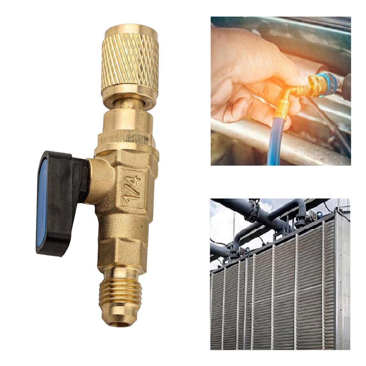Straight Connectors with Manual Valves for HVAC Technicians