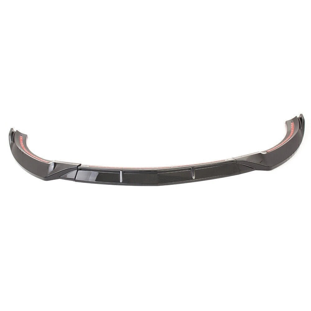 3X Glossy Black Front Lip Bumper Kit for Benz E-Class W213 (2017–2023)