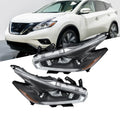 Halogen Black Projector Headlights for Nissan Murano (2015–2018) LED DRL