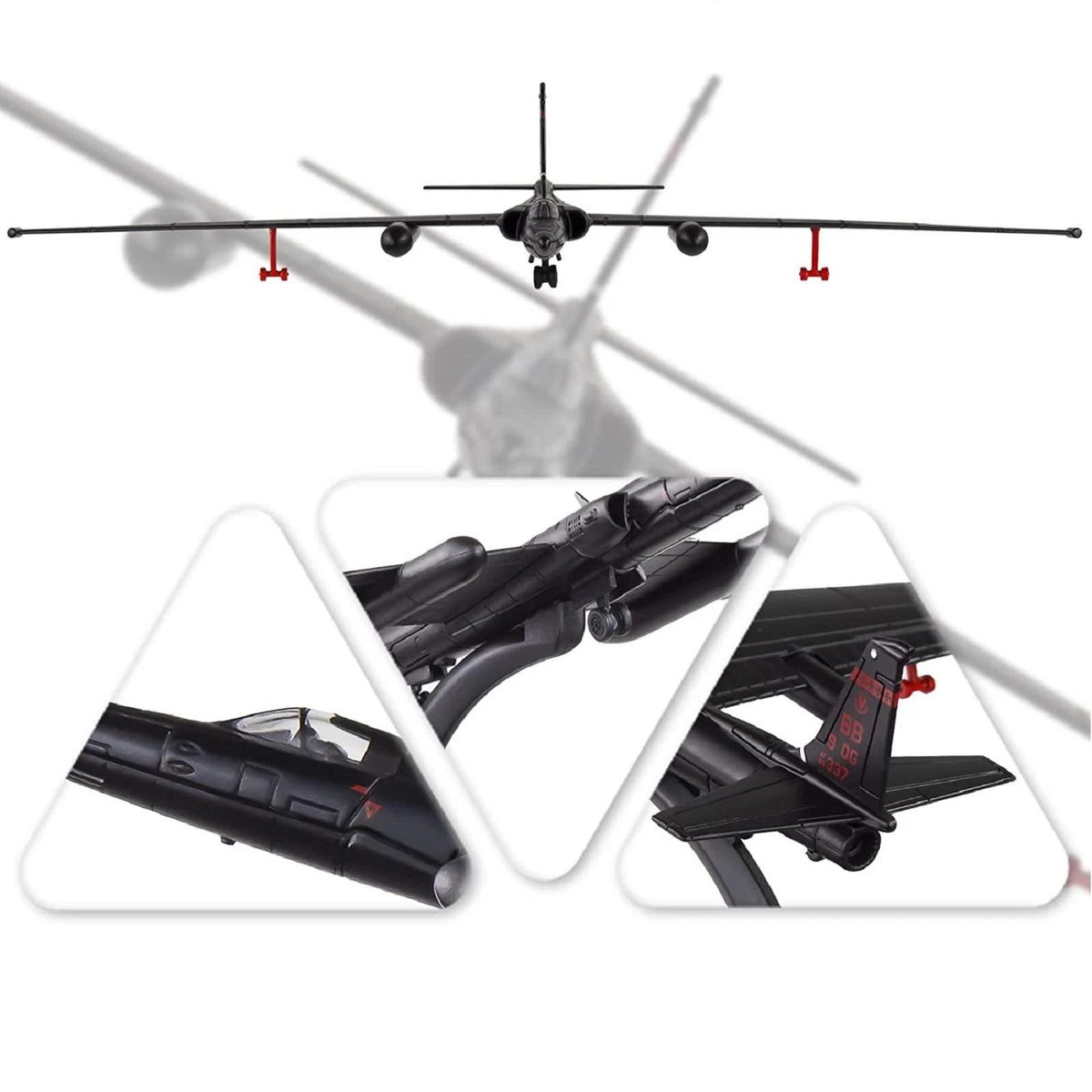 Alloy U2 Reconnaissance Aircraft Model Display (1/144 Scale)