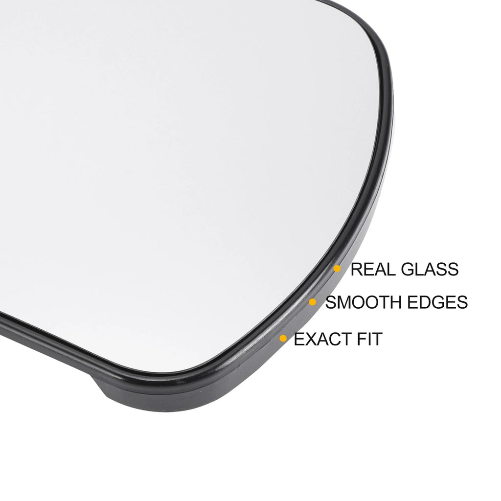 Left Side Heated White Mirror Glass for Peugeot 207, 308 (2006–2014)