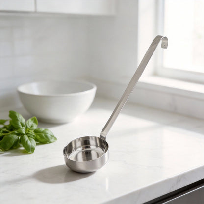 Flat Bottomed Measuring Spoon for Pizza Sauce - Accurate Ounce Measure