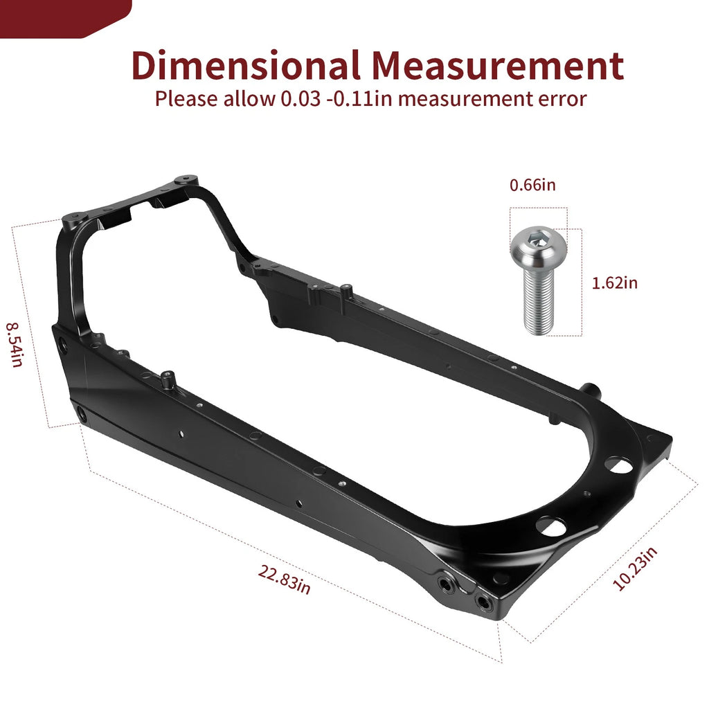 Black Sub Frame Aluminum & Bolt for Yamaha Raptor 700 700R (2006–2024) 2LS-F1190-68-00