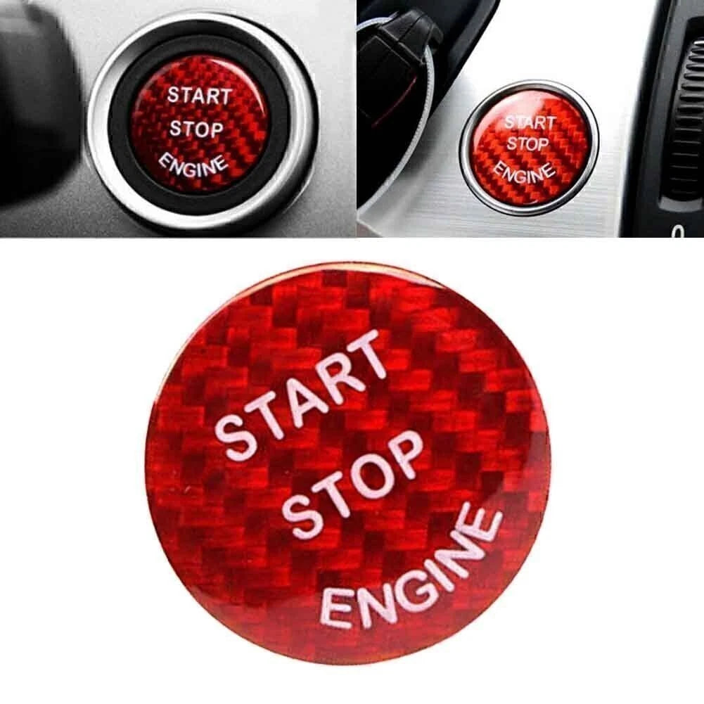 Start Button for BMW E-Chassis X5 X6 E70 E71 E90 E60 (2007–2017) Red Carbon Fiber