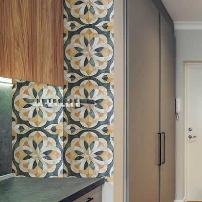 12pcs Waterproof PVC Wall and Tile Decals with Geometric Patterns