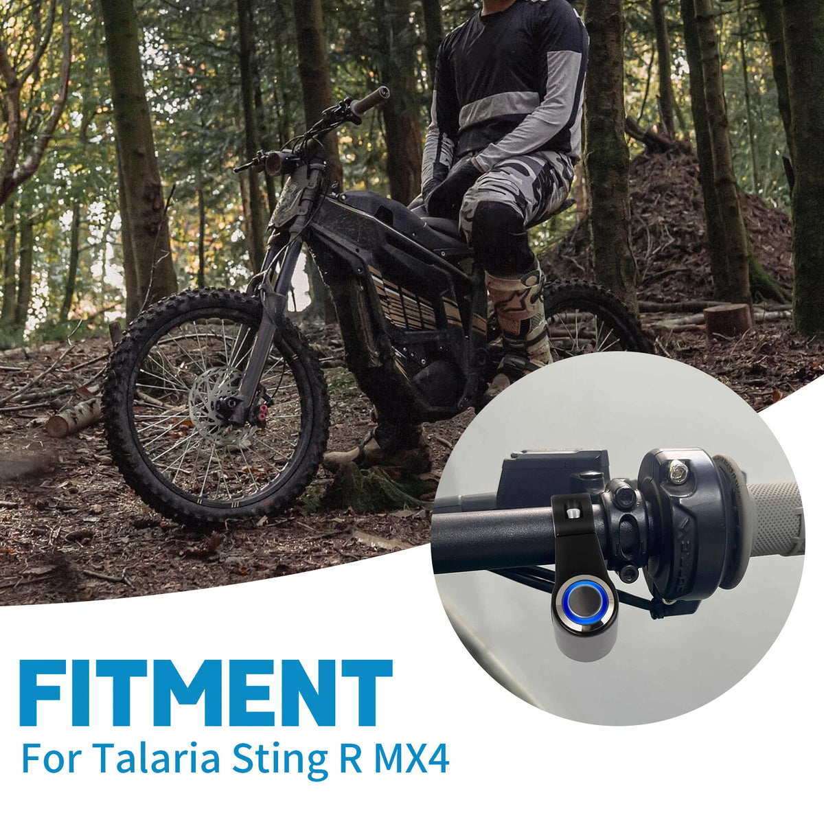 Headlight Switch for Talaria Sting R MX4 (Plug and Play, Blue LED)
