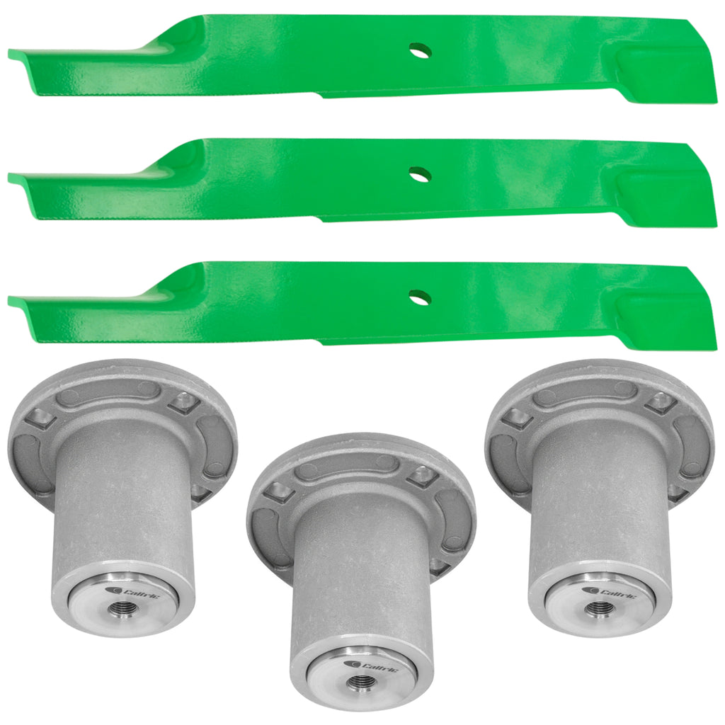 Deck Spindles with 17 in Blades and Bolts for Dixie Chopper Zee 2 (2000–2000)