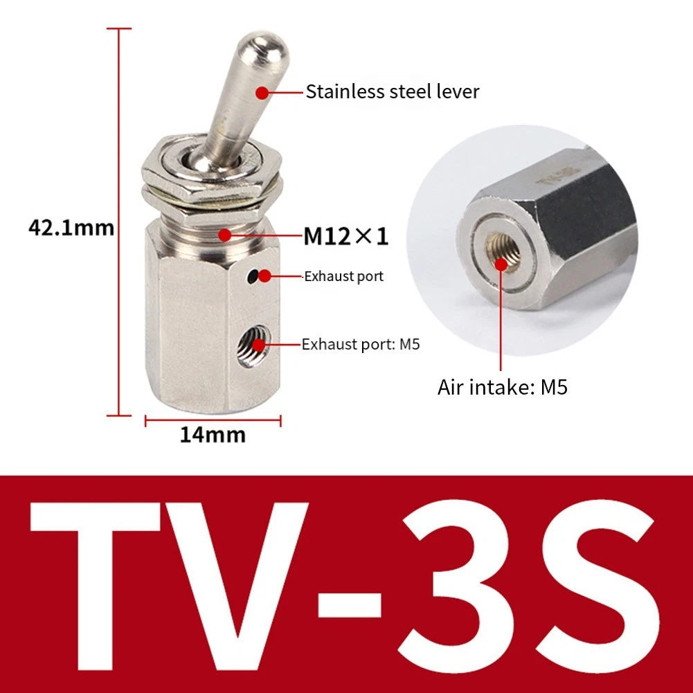 2 Position 3 Way Mechanical Valve TV3S for Compressed Air Signals