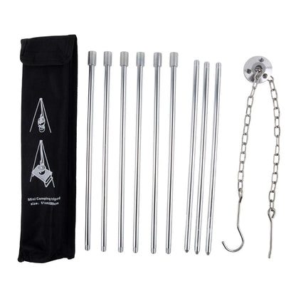 3 Leg Campfire Tripod with Height Adjustment for Outdoor Use