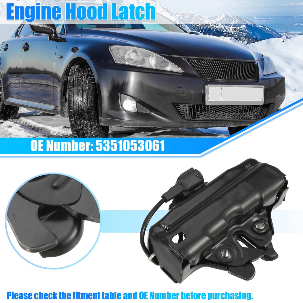 Hood Latch Lock Replacement for Lexus IS350 2006–2015 Metal Black