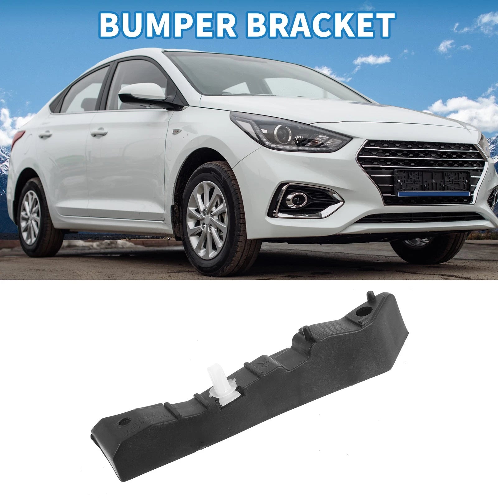 Left Front Bumper Retainer Bracket Replacement for Hyundai Accent (2006–2011)