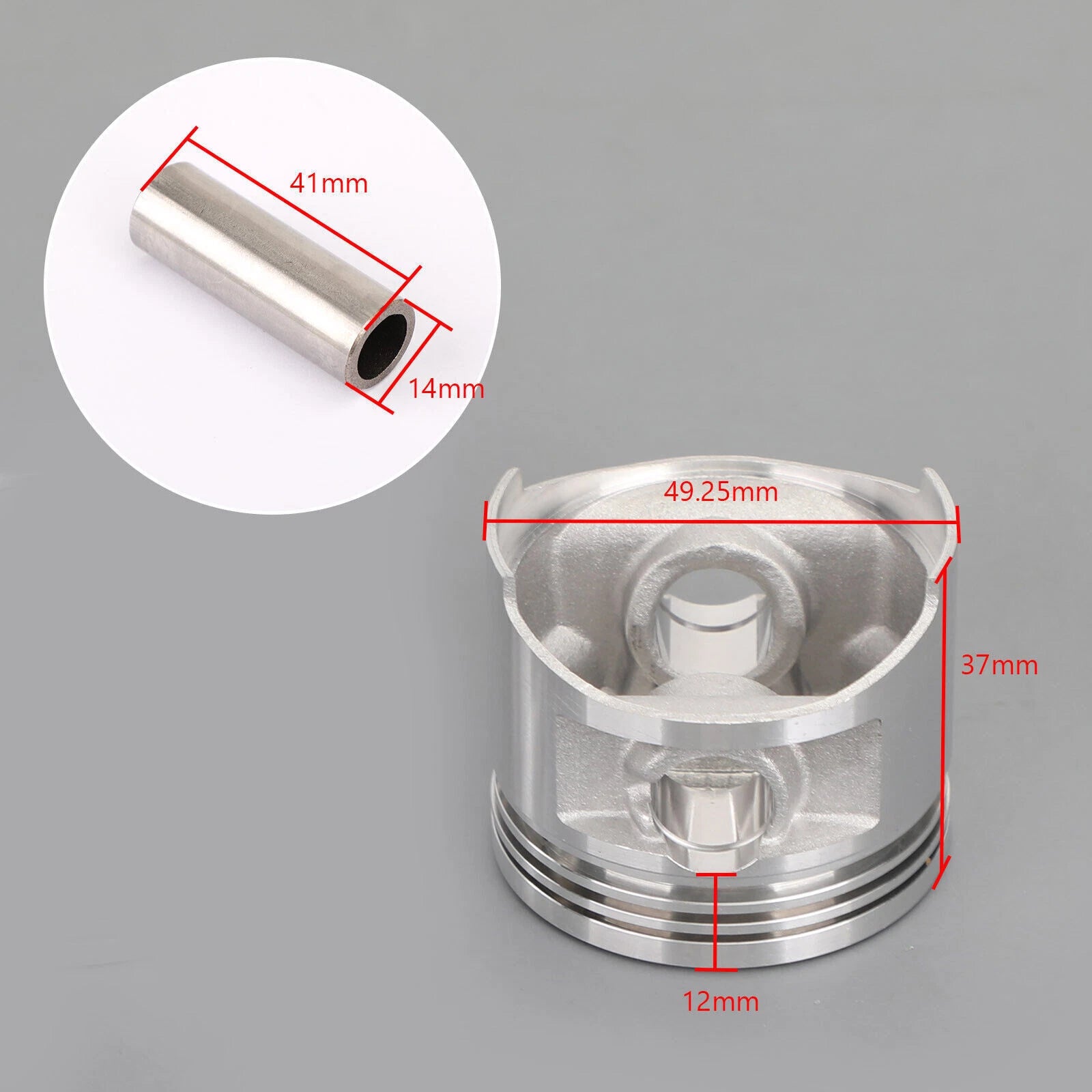 2x Piston Kit 0.25MM O/S 49.25mm for Yamaha Virago XV250 SRV250 (1988–2018)