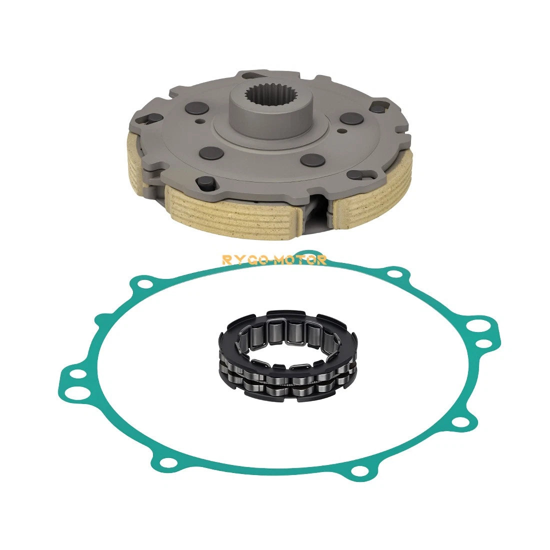 Wet Clutch Carrier & One Way Bearing & Gasket for Yamaha Kodiak Grizzly (400–450)
