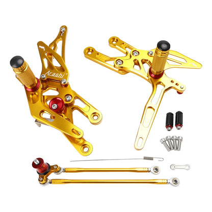 Adjustable Rearset for Honda CBR1000RR (2004–2007) CBR600RR (2003–2006) Gold