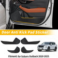 Car Door Anti Kick Pad Sticker Scratch Protector for Subaru Outback 2020–2025