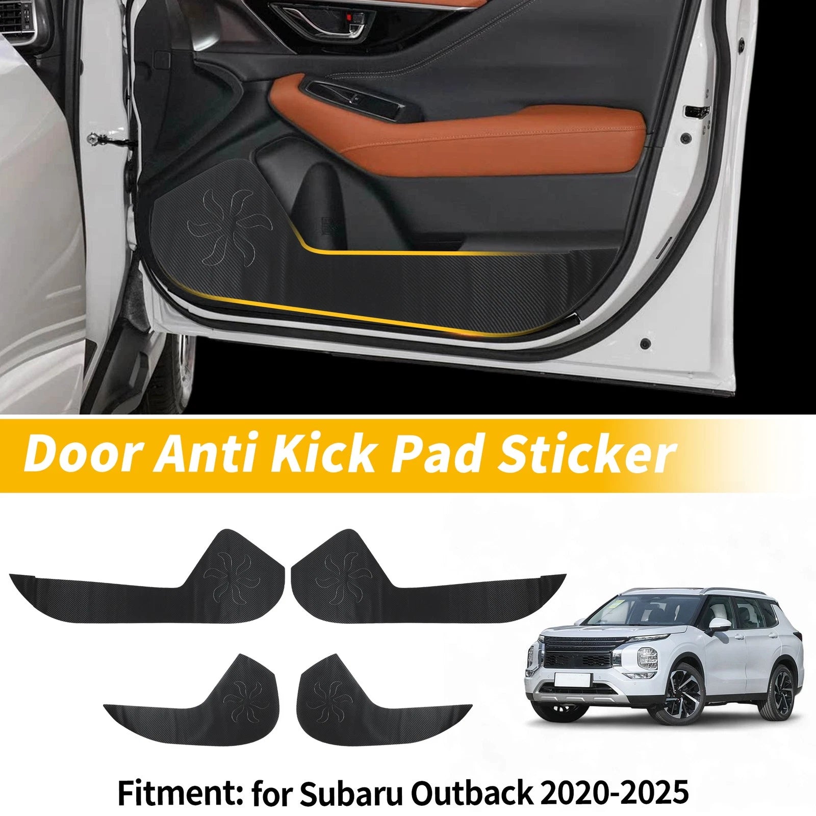 Car Door Anti Kick Pad Sticker Scratch Protector for Subaru Outback 2020–2025