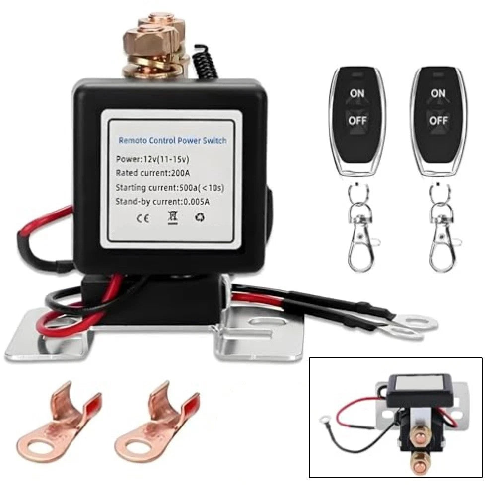 Car Starter Relay Remote Engine Disable Supports 12V/24V Alloys And Plastic Body