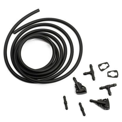 5X Black Windshield Washer Nozzle Set for Auto Wiper Sprayer