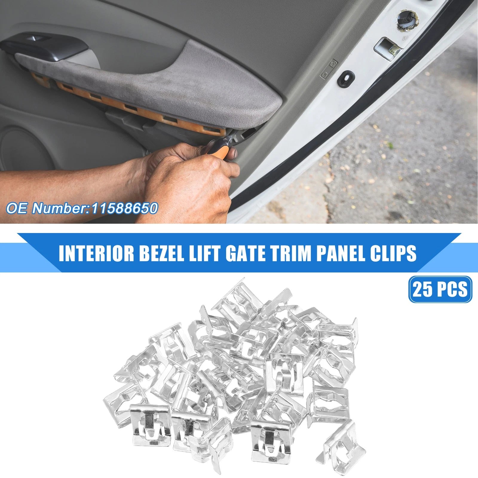 25 Pcs Lift Gate Trim Panel Clips for Buick Cascada (2016–2019)