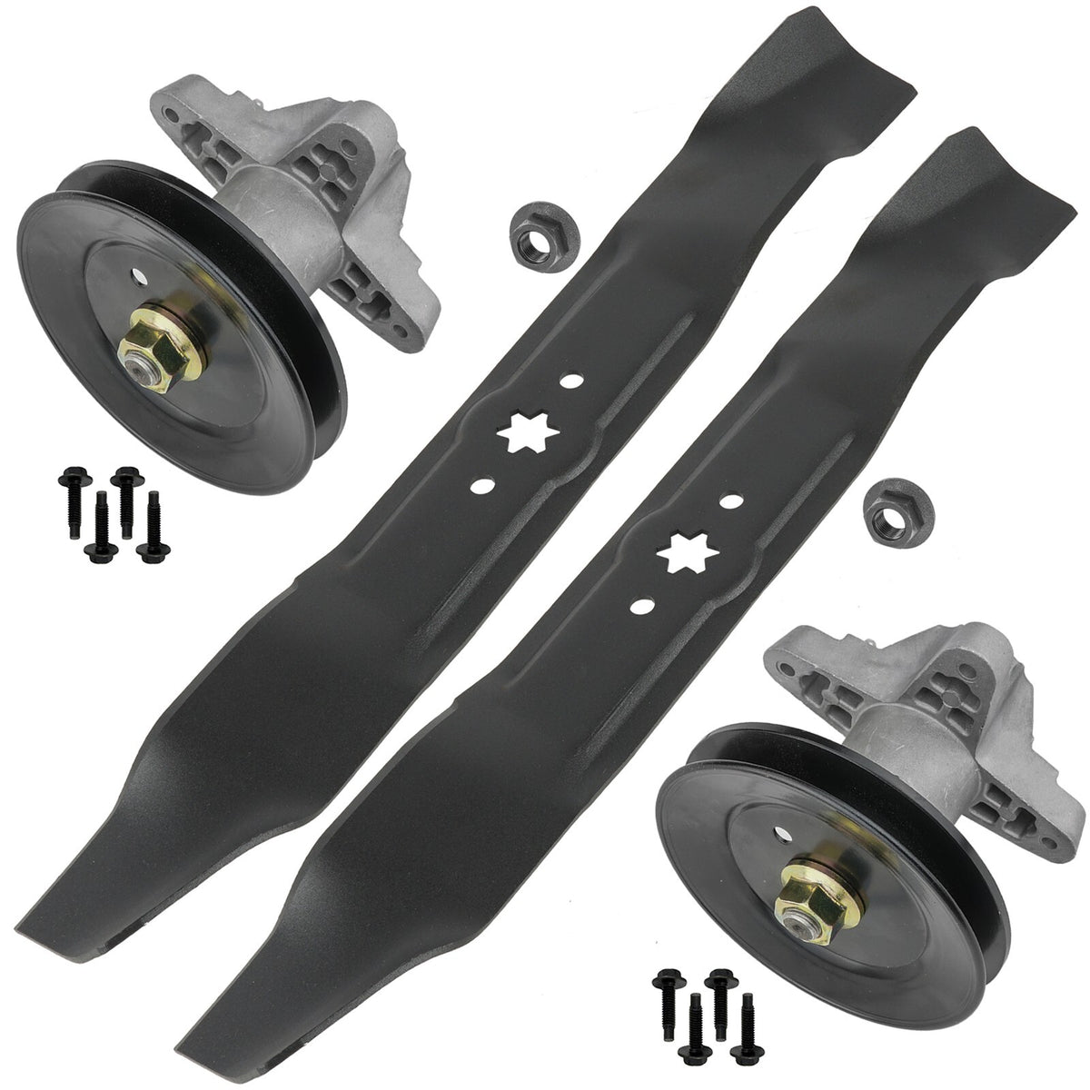 Deck Spindle Pulley Blade Replacement for White Outdoor LT1650 ZT-17 (2003–2009)