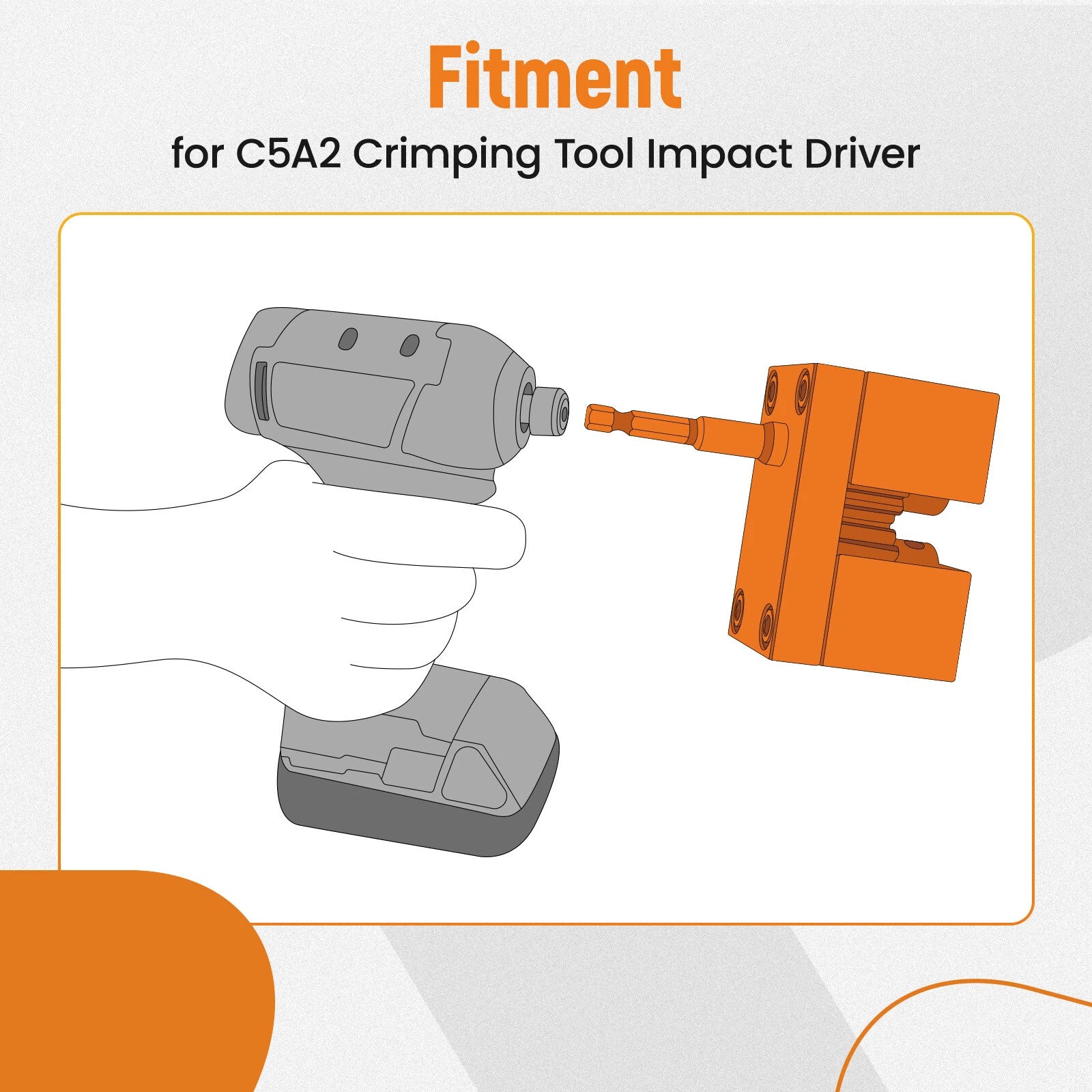 Impact Power Assisted Crimper for Impact Driver (Galvanized Steel)