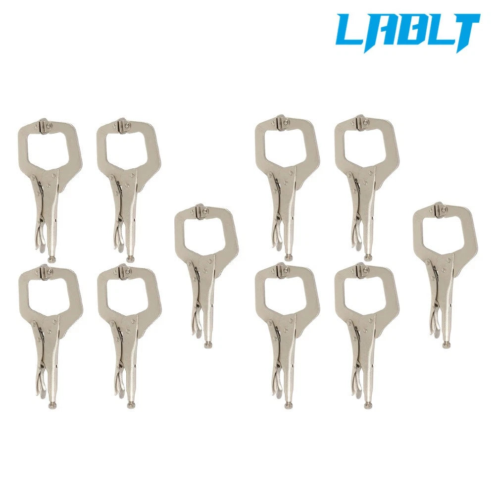 10X Adjustable Locking C Clamp Pliers for Universal Use (11")