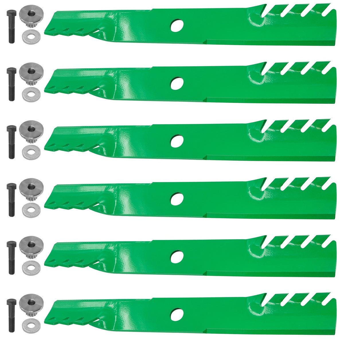 Toothed Blades with Bushing for Exmark 60 Inch Deck (2005–2015)