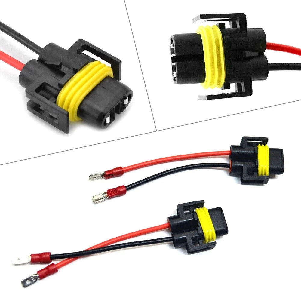 2X H11 to H11B Headlight Pigtail Harness for LED Halogen Bulbs