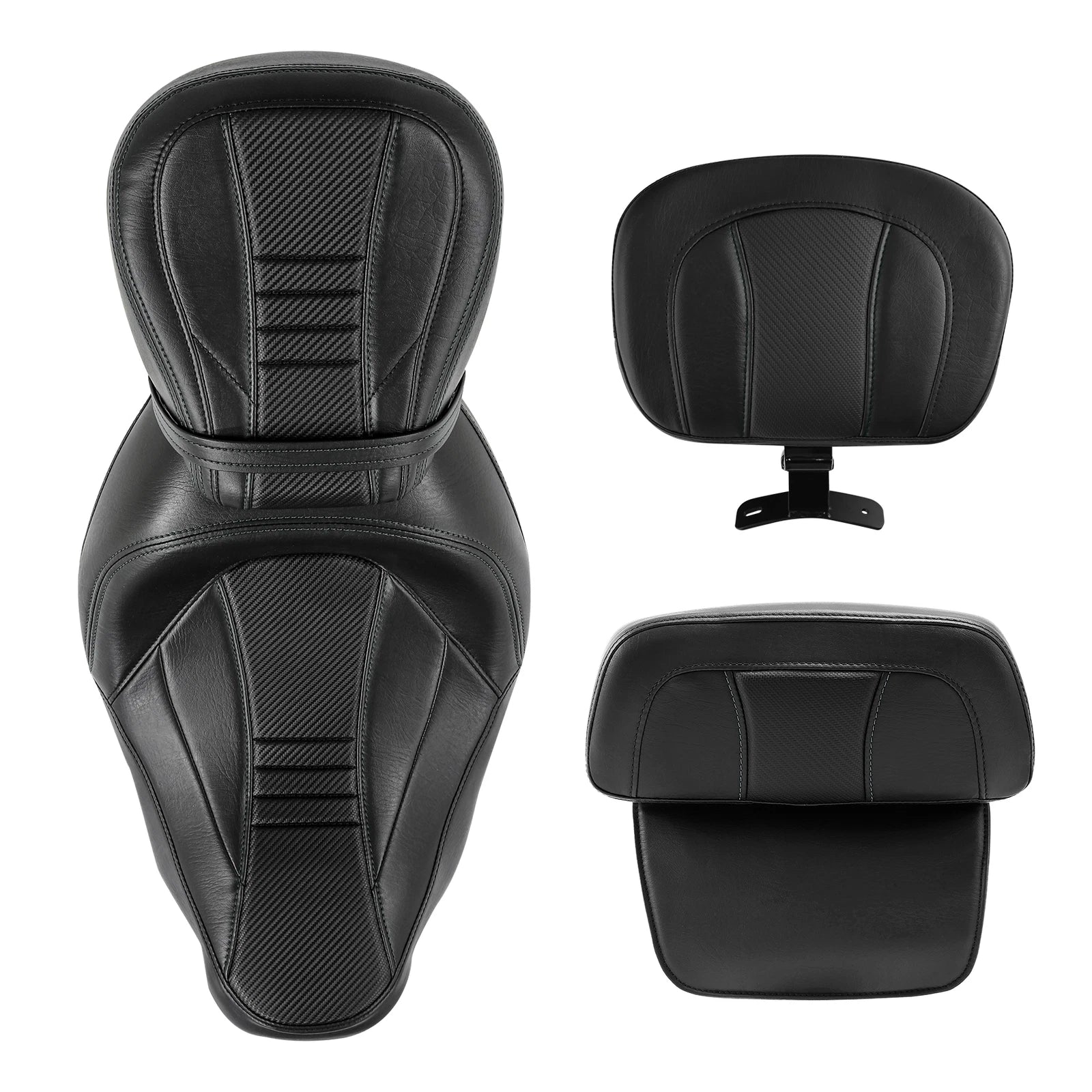 Driver Passenger Seat & Backrest Pad for Harley Electra Glide (2014–2023)