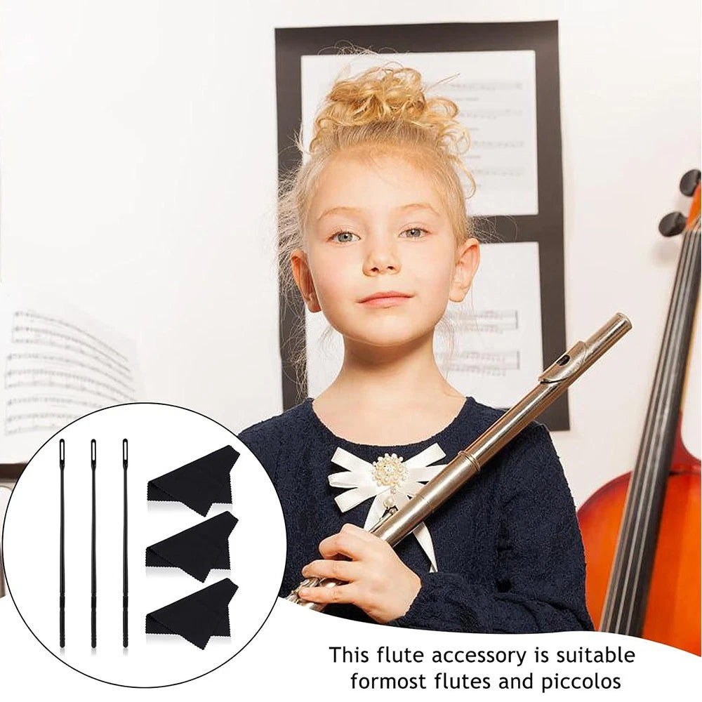 6 Piece Flute Cleaner Set Interior Care Tools Kit for Wind Instruments Cleaning