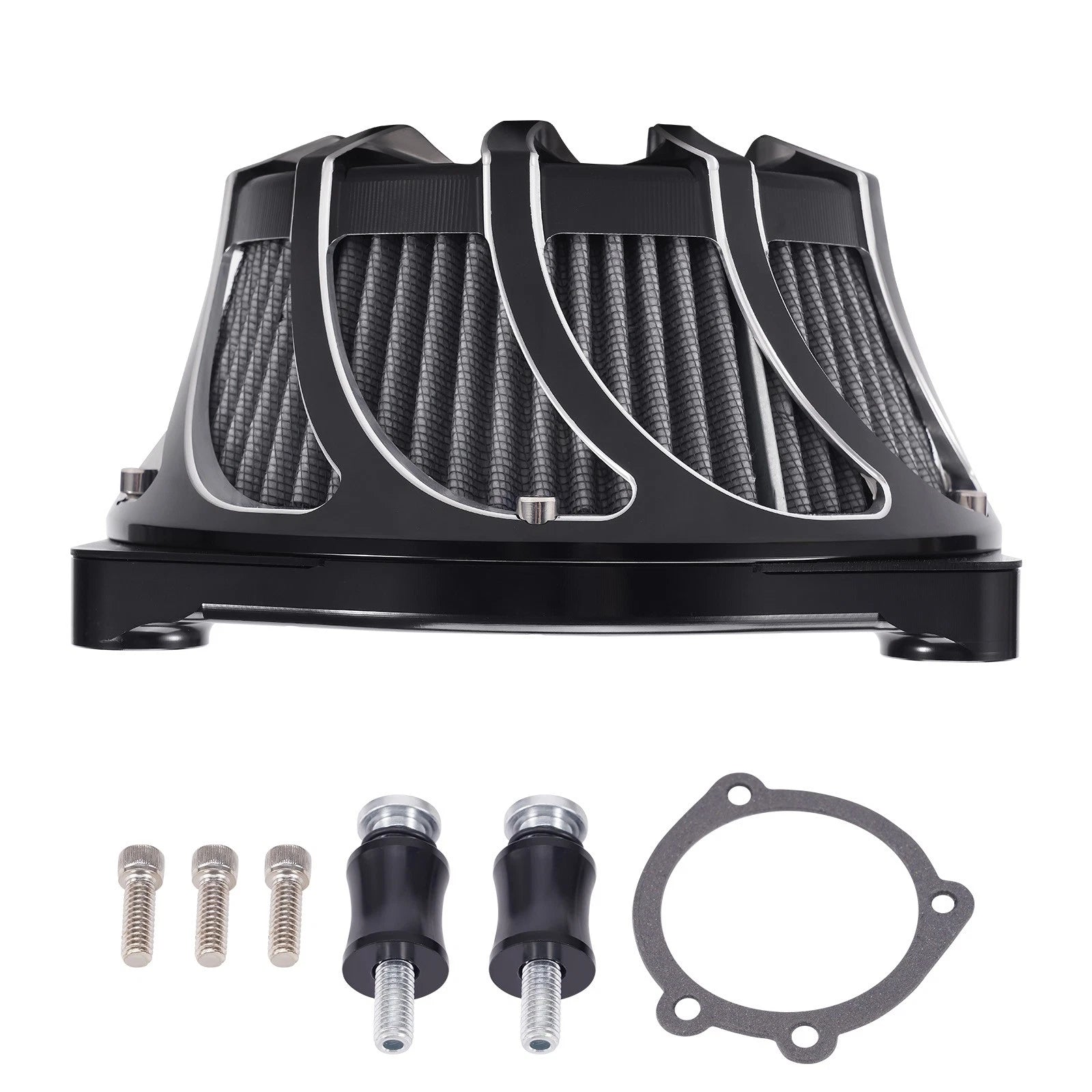 Chrome Air Filter Assembly for Harley Touring Dyna (2000–2017)