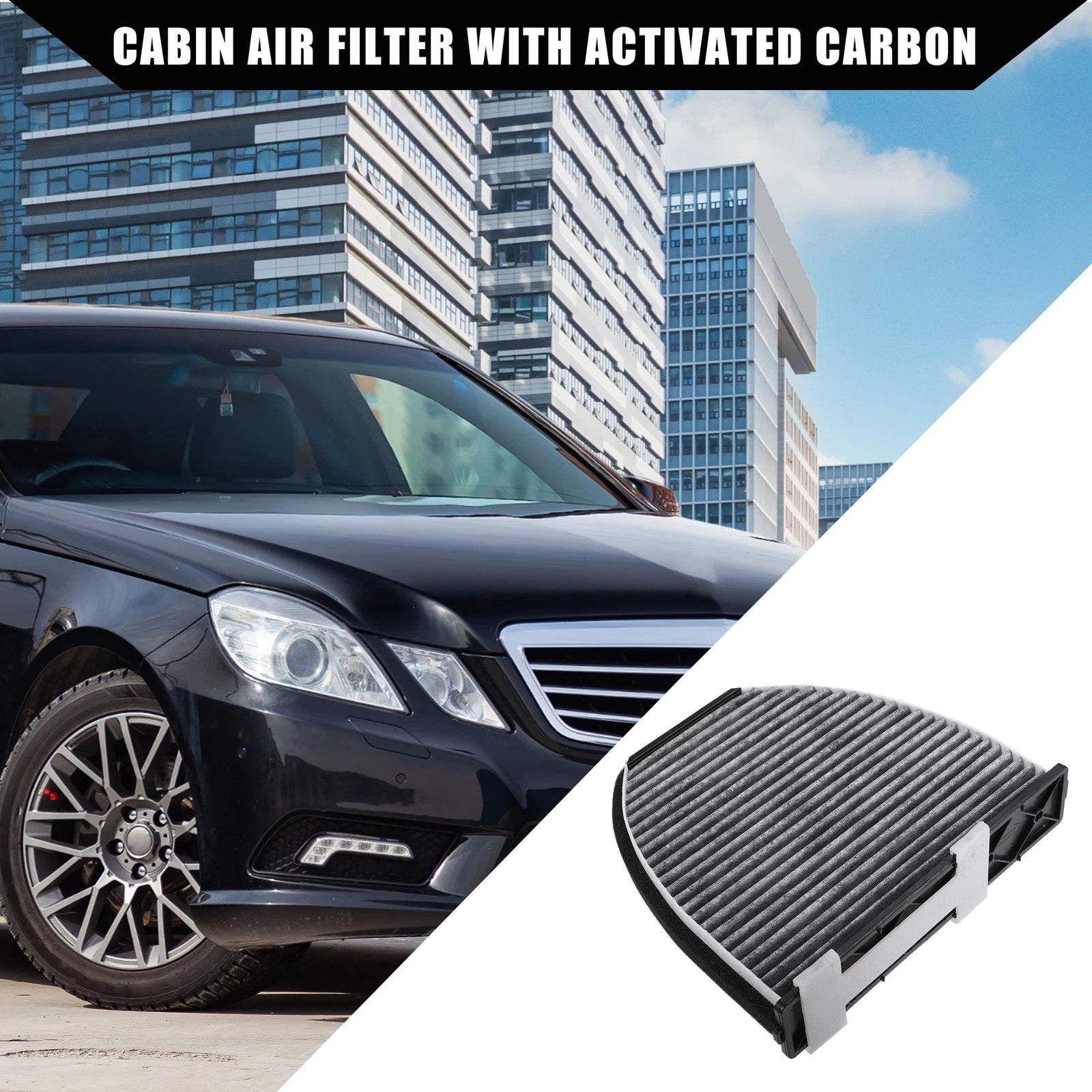 Cabin Air Filter Activated Carbon for Mercedes-Benz C200 C250 (2010–2021)