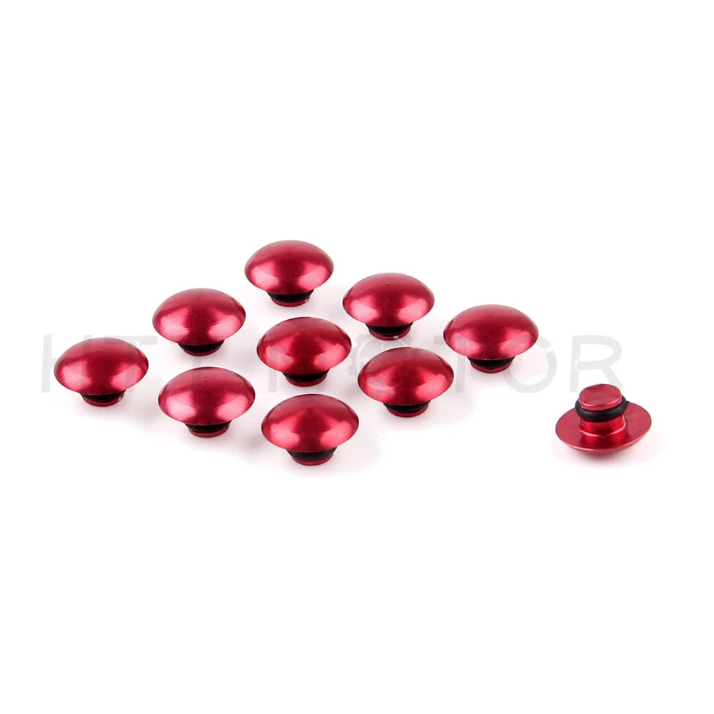 10 PCS Hex Socket Bolt Screw Nut Head Cover for M8 8MM Red
