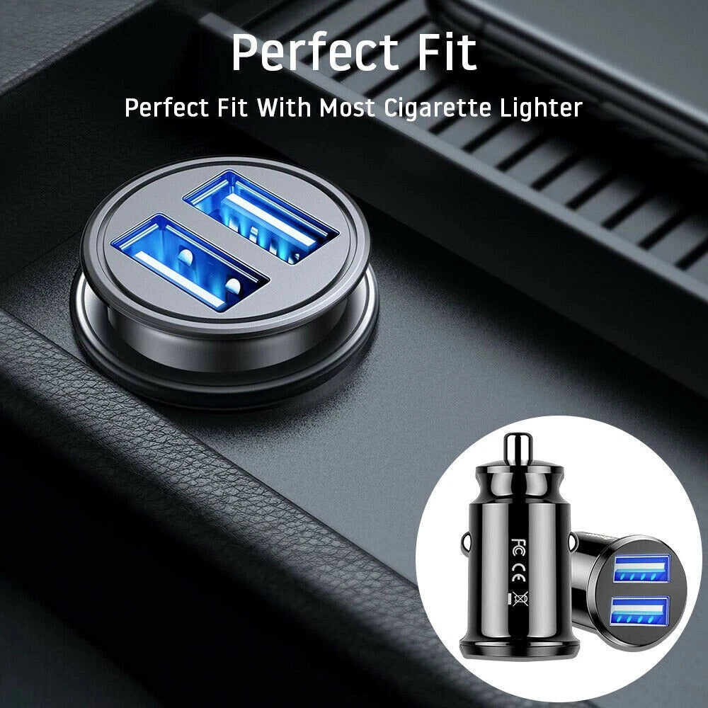 Dual USB Car Charger Socket for Universal Use (2010–2023)