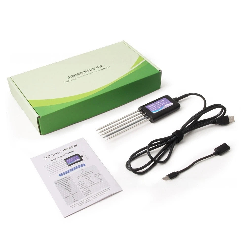 Soil Analyzer for Orchard and Garden Use (NPK, pH, Temp, Humidity)