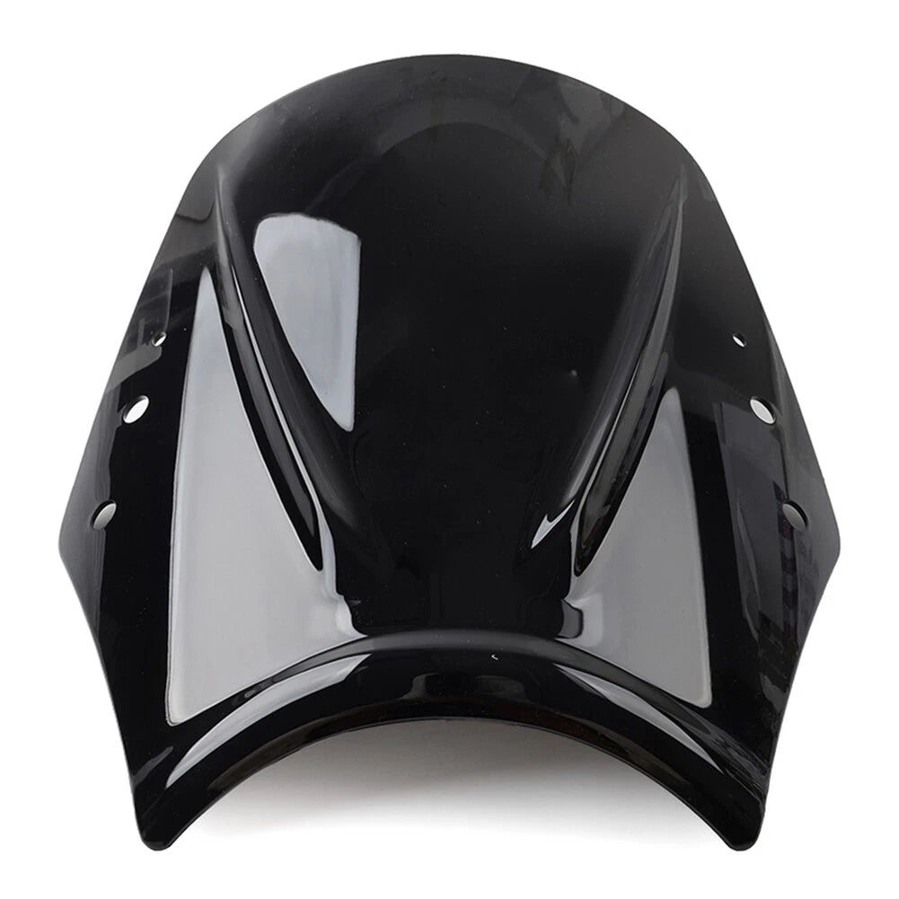 Universal Motorcycle Windshield Wind Screen Deflector Black