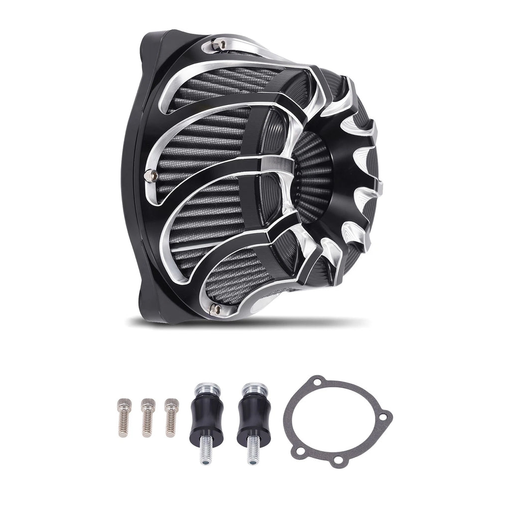 Chrome Air Filter Assembly for Harley Touring Dyna (2000–2017)