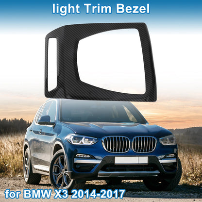 Front Row Headlight Trim Bezel for BMW X3 (2014–2017) Carbon Fiber Black