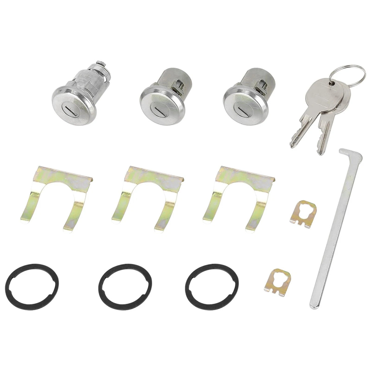 Door Lock Cylinder Set with 2 Keys for Buick and Chevy and Pontiac (1985–2005)