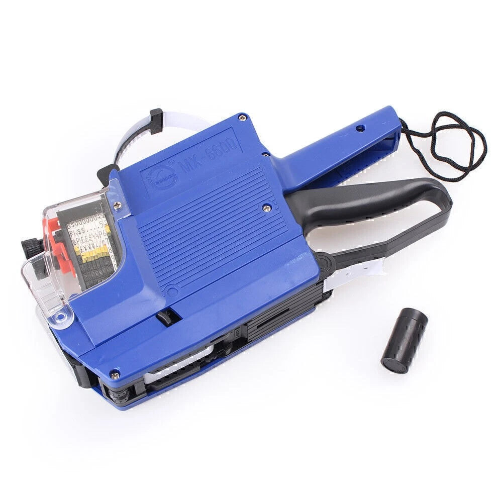 Blue MX-6600 Saguan 10 Digits 2 Lines Price Tag Gun +1 Ink Roller