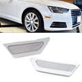 2X White Front Bumper Reflector Side Marker Lights for Audi A4 B9 (2017–2019)