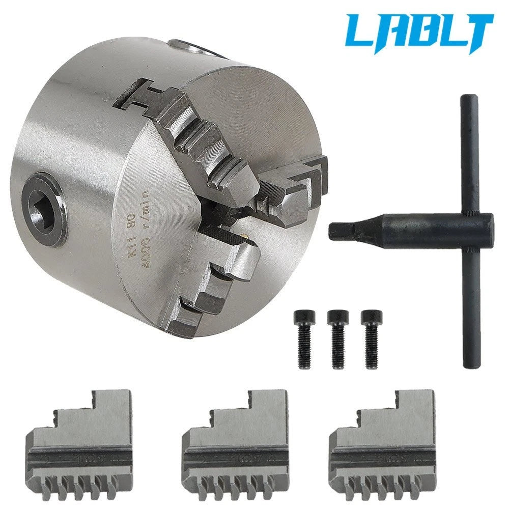 3" Lathe Chuck K11-80 for CNC Milling Machine (Self-Centering)