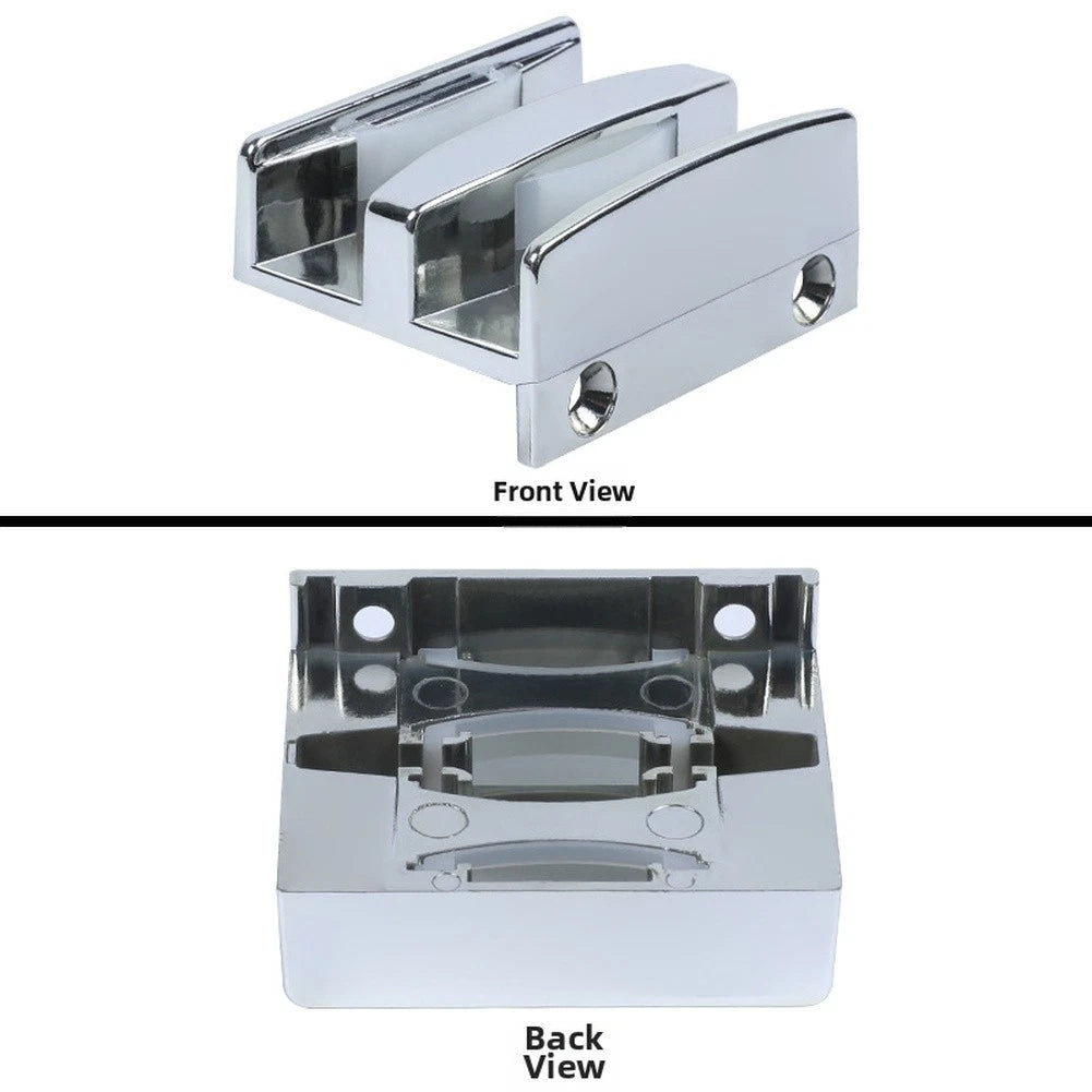 Chrome Shower Door Track with Integrated Anti-Collision Bumper for Shower Doors