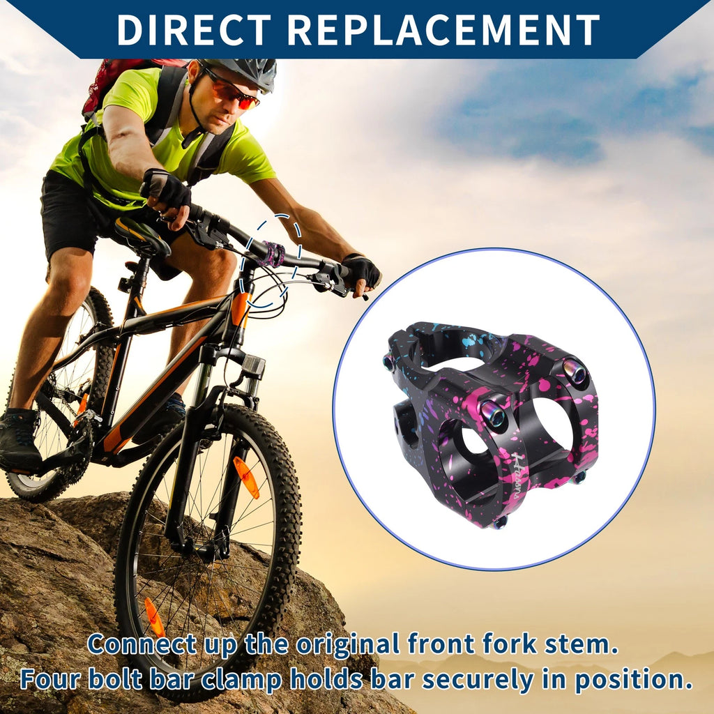 Bike Stem Short Handlebar Adjustable Stem for Bike 35mm Stem Length