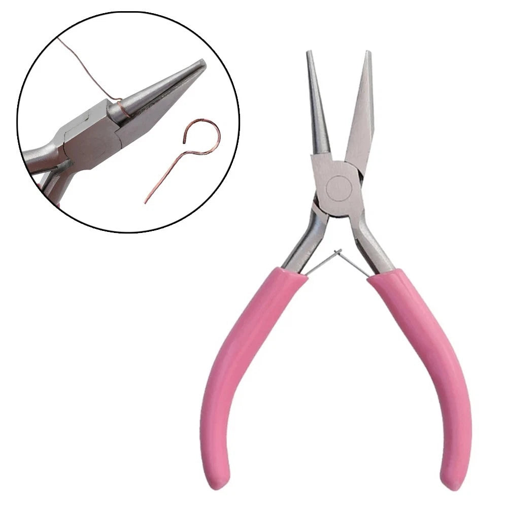 Mini Round Concave Pliers for Jewelry Making (Non Slip Handle)