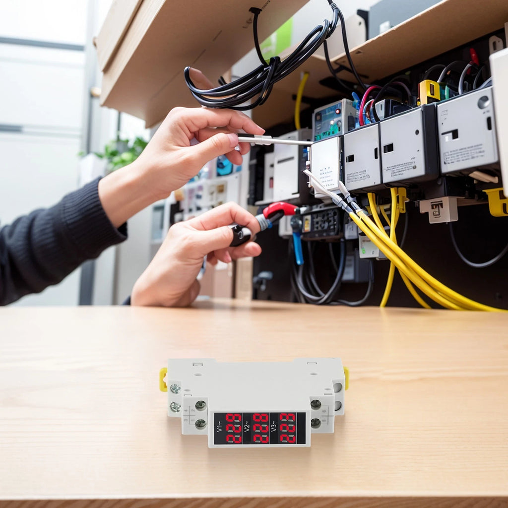 Din Rail Volt Meters with Temperature Resilience for Various Applications