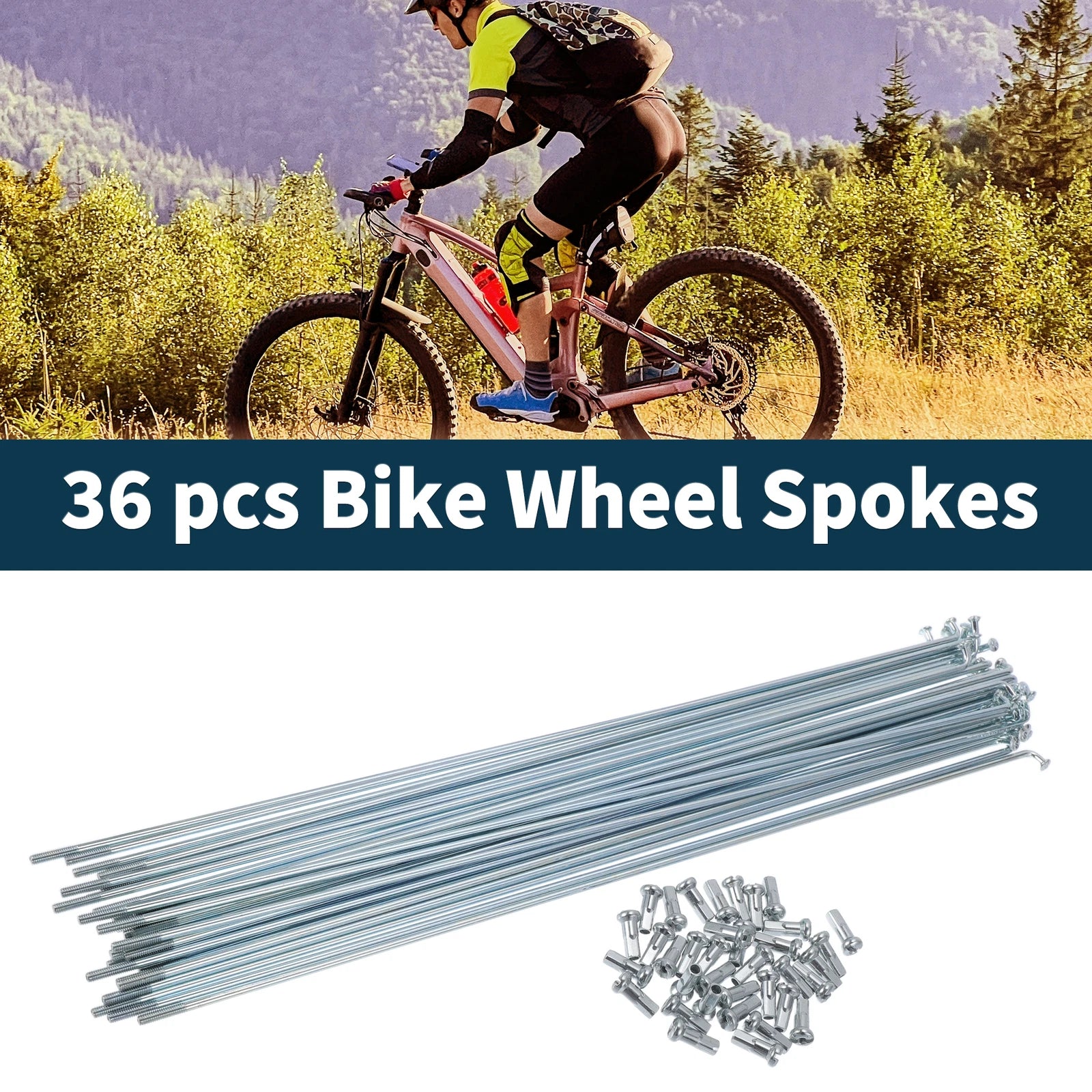 Bicycle Spoke Set 13G 267mm Steel Galvanized for Universal Use (45)